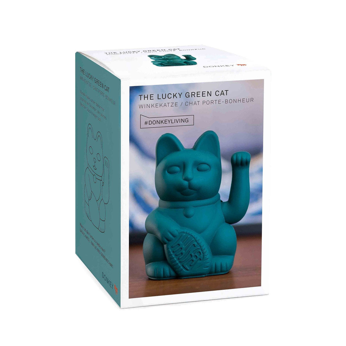 CHAT PORTE-BONHEUR BLEU - DONKEY - Ambiances & Matières CHAT PORTE-BONHEUR BLEU - DONKEY - Ambiances & Matières