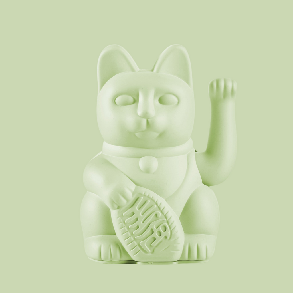 Chat Chanceux Vert Clair