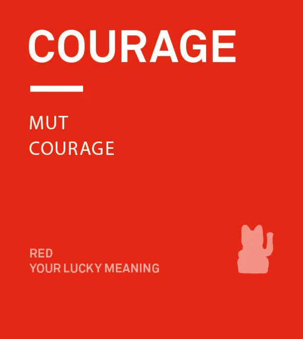 Patch Chat Chanceux Rouge – visuel Lucky Cat Red Courage