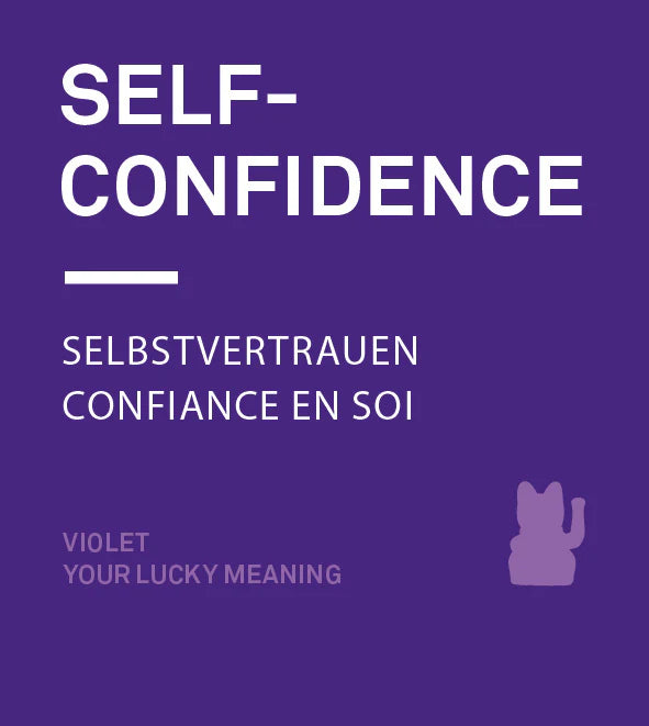 Parche de gato de la suerte morado