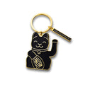 Porte-clés Chat Chanceux Noir Donkey | Boutique d'objets cadeaux designs 