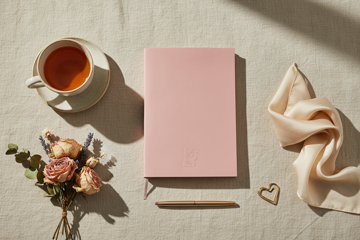 Notebook Chat Chanceux Rose