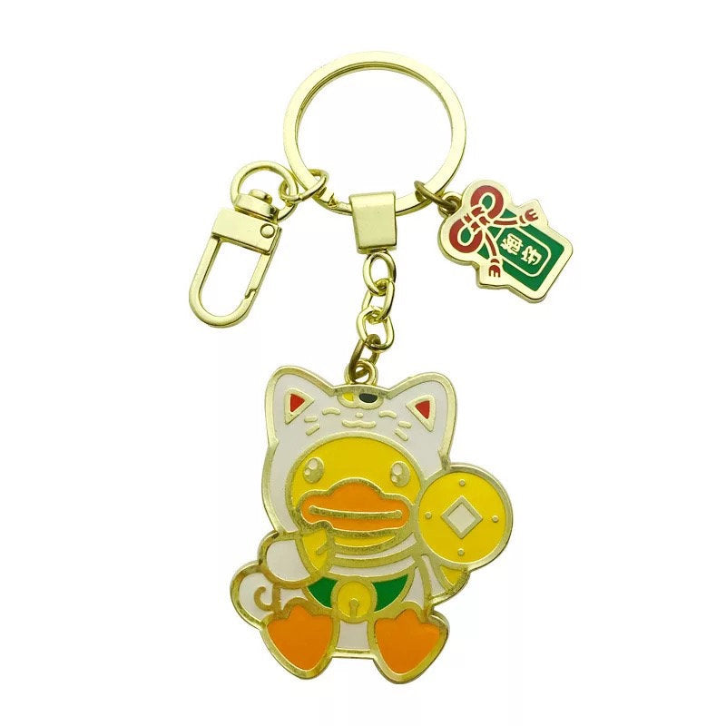 porte-clefs-canard-chat-chanceux-b-duck 