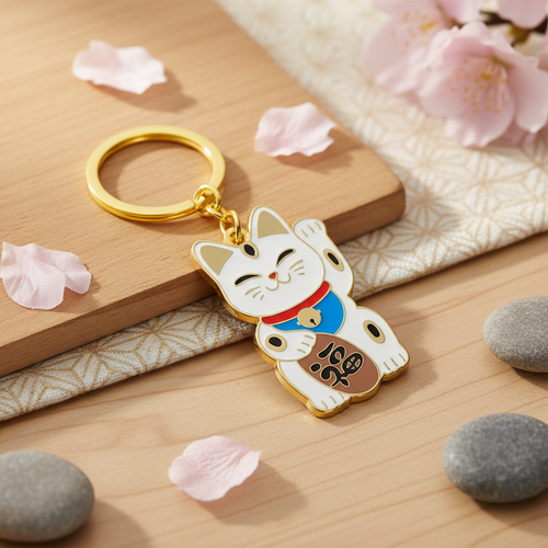 Lucky Cat Nyckelring - Sidovy - Jungle Empire
