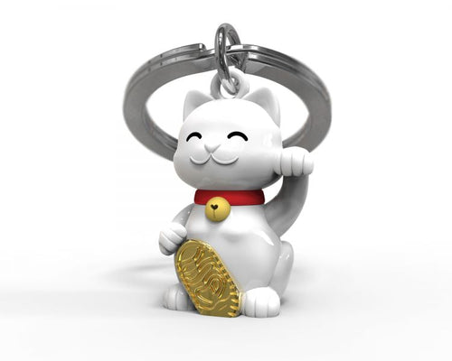 Lucky Cat Nyckelring - Maneki Neko, nyckelring - sidovy - Meta[l]morphose