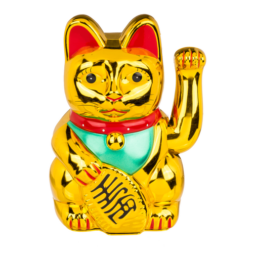 Chat Chanceux Classique Doré - Maneki Neko - vue principale - Out-of-the-blue