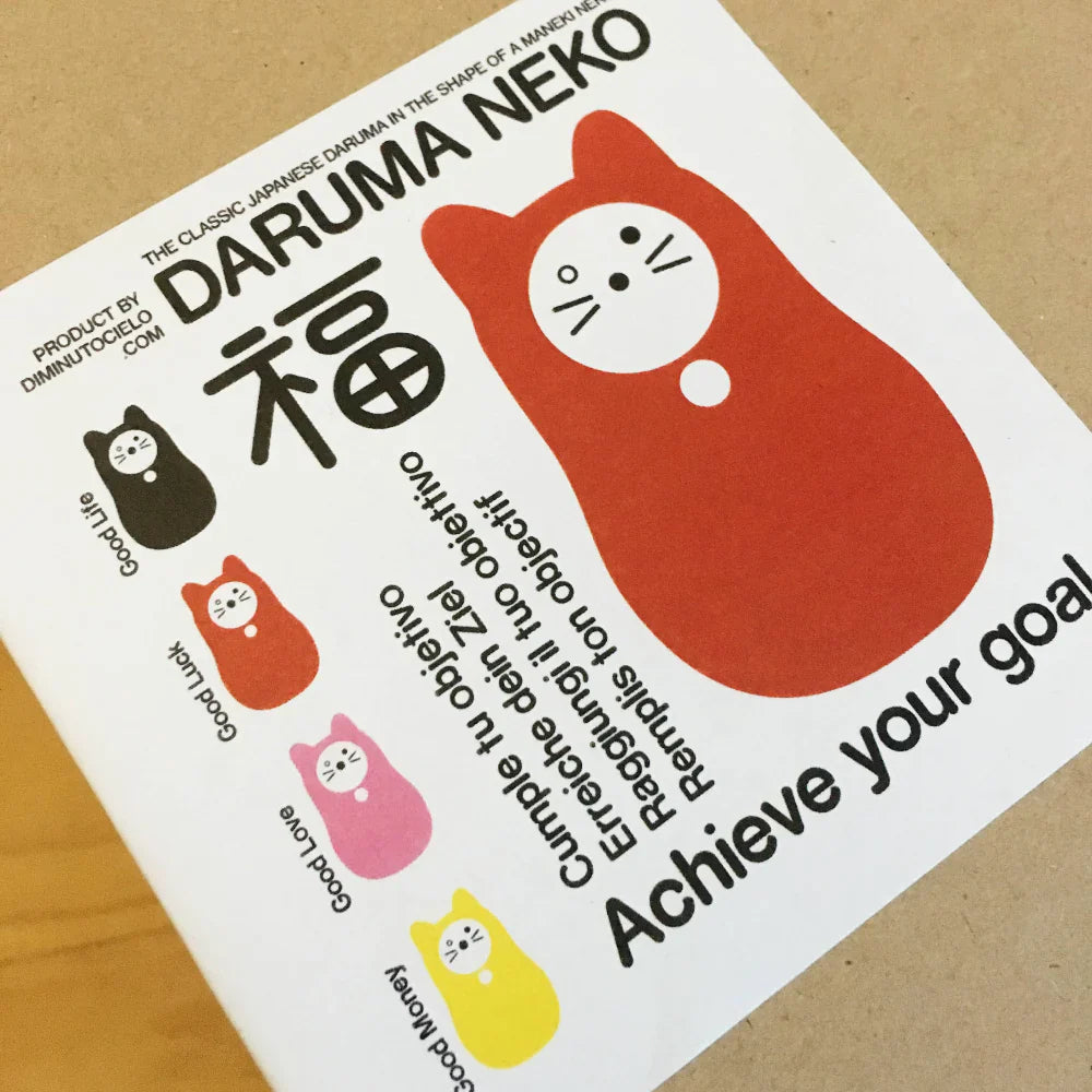 Chat Daruma Noir “Bonne Santé”