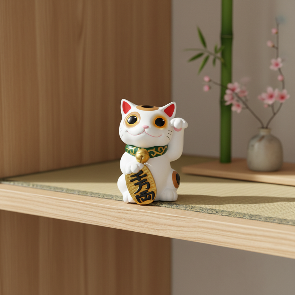 Figurine de décoration Chat Chanceux Maneki Neko