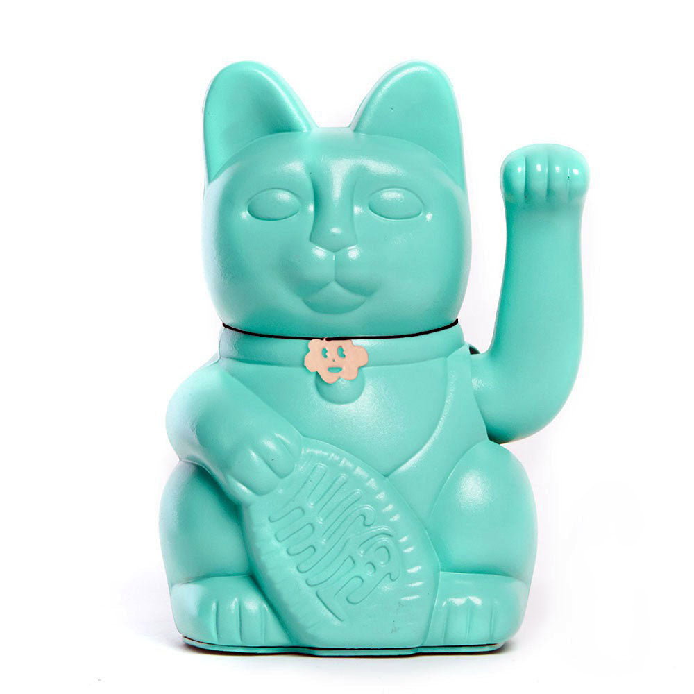 Aquamarine Blue Lucky Cat Maneki Neko
