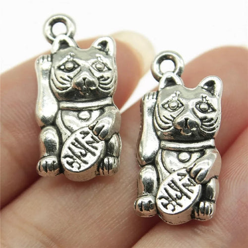 Charm Chat Chanceux - Maneki Neko - vue de côté - Le-chat-chanceux