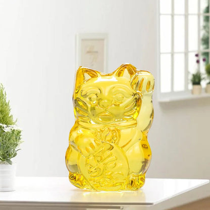 Statuette Chat Chanceux Jaune - le Chat Chanceux