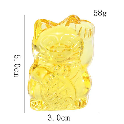 Statuette Chat Chanceux Jaune - le Chat Chanceux