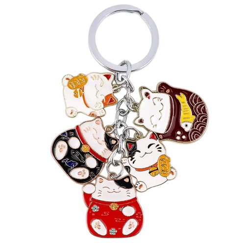 Lucky Cat Keychains - Maneki Neko, keychain - main view - The-lucky-cat