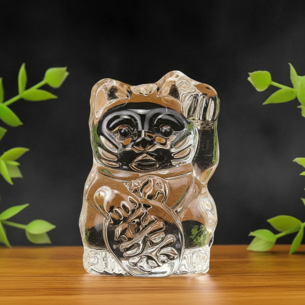 Wit gelukskatbeeldje