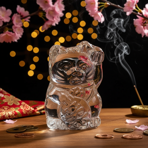 Glückskatzenfigur – Maneki Neko, Hauptansicht – The-luckycat