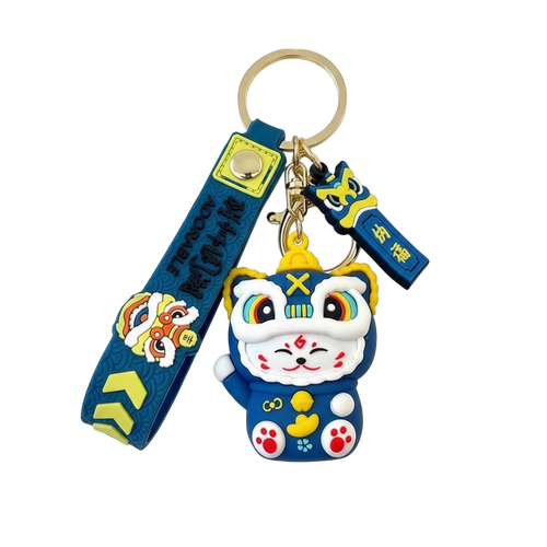 Lucky Cat Nyckelring - Maneki Neko, nyckelring - sidovy - The-lucky-cat