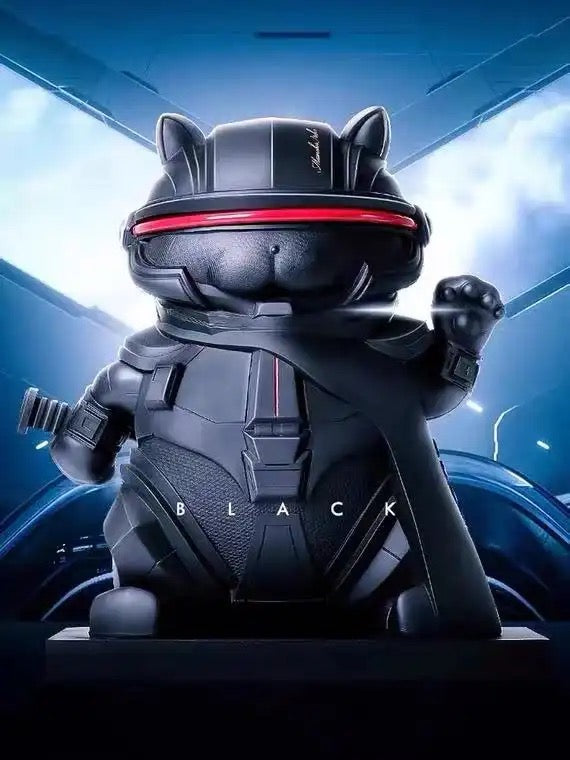 statuette-cyber-chat-chanceux-noir 