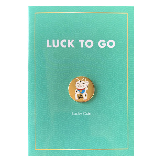 Tarjeta con ficha Luck To Go Lucky Cat