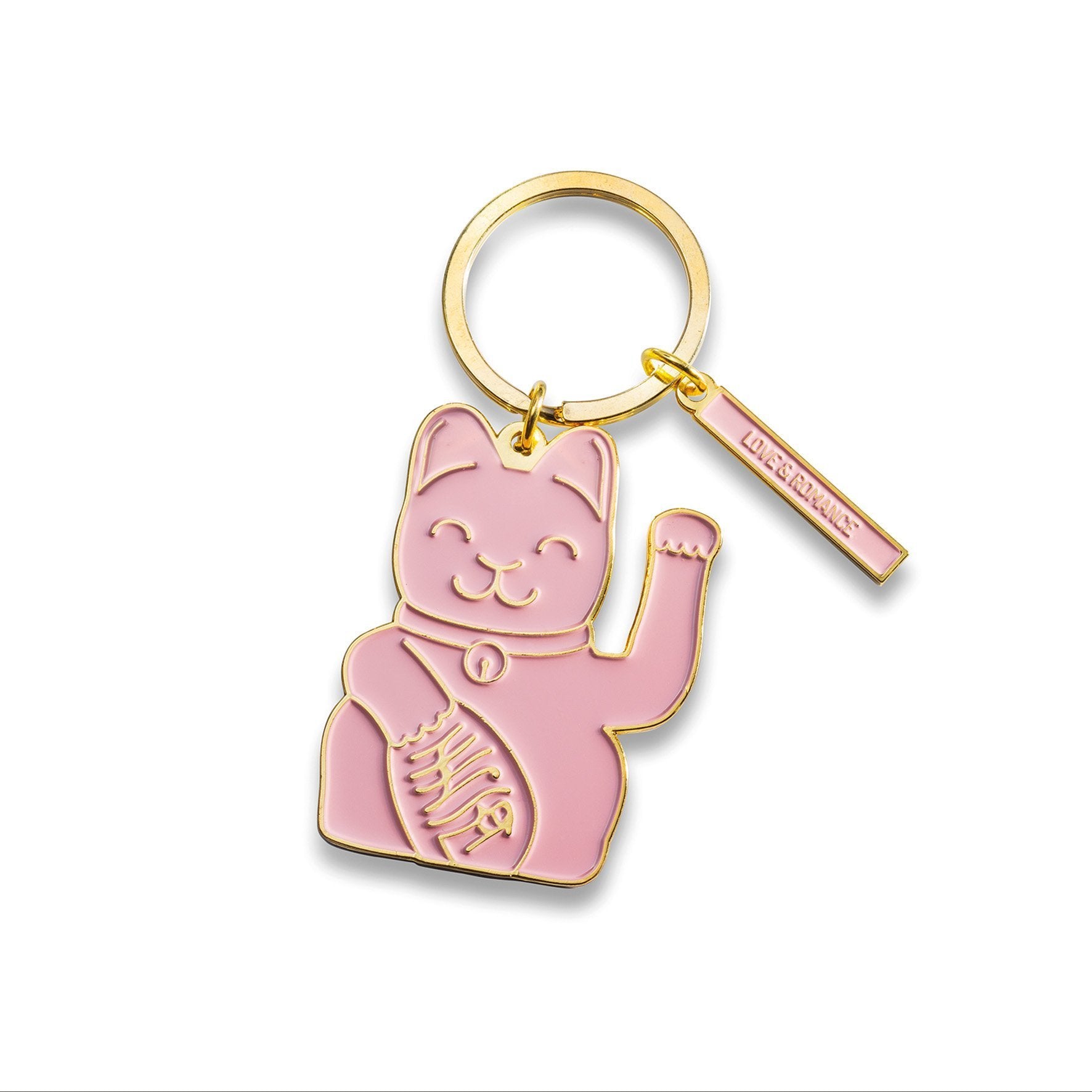 Porte-clés Chat Chanceux Rose Donkey | Maneki Neko Lucky Cat boutique