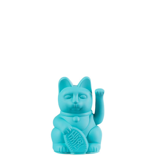 Mini Chat Chanceux Turquoise Donkey | Maneki Neko Lucky Cat boutique