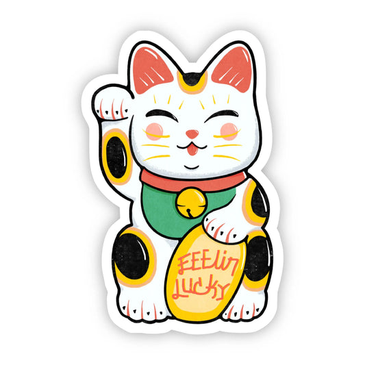 Sticker Chat Chanceux Big Moods | Maneki Neko Lucky Cat boutique