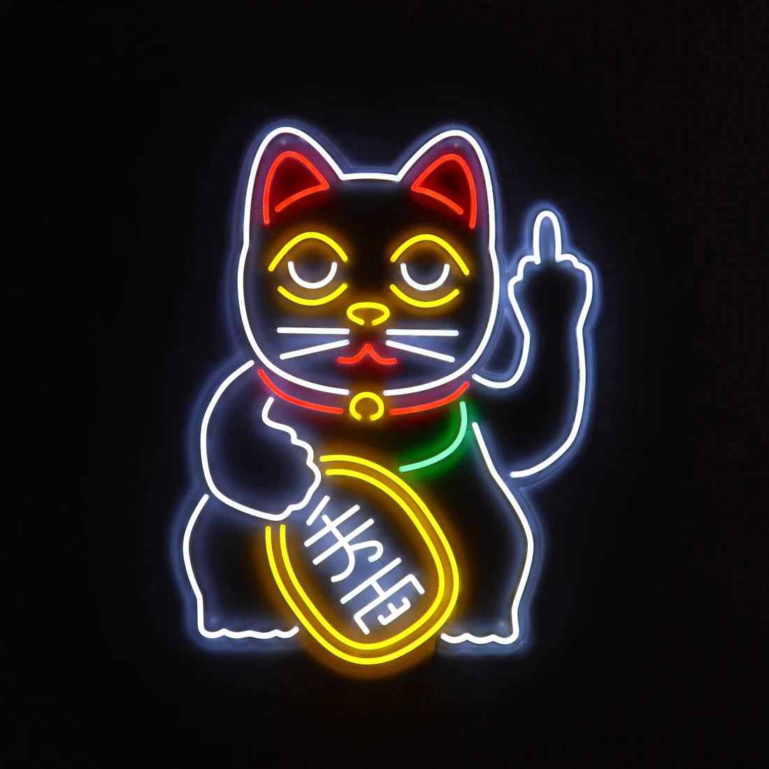 Lucky Cat Wand Neon - Cattitude