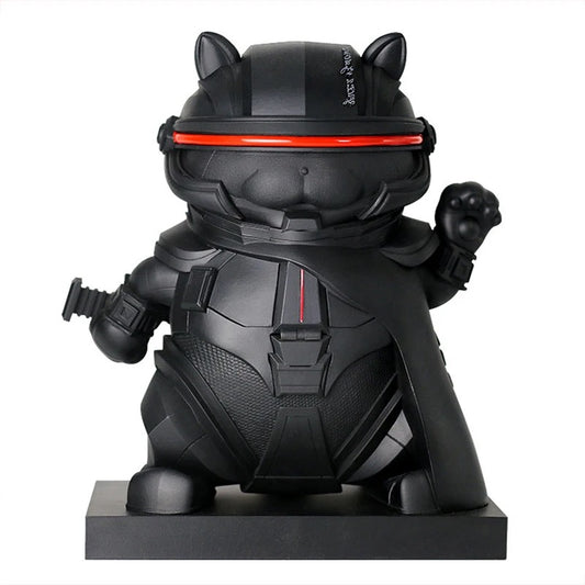 Statuetta Black Lucky Cyber ​​Cat