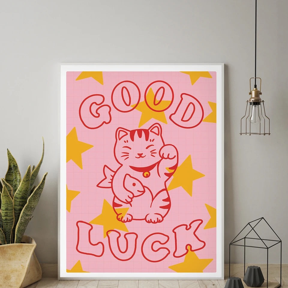 Artprint Lucky Cat Good Luck