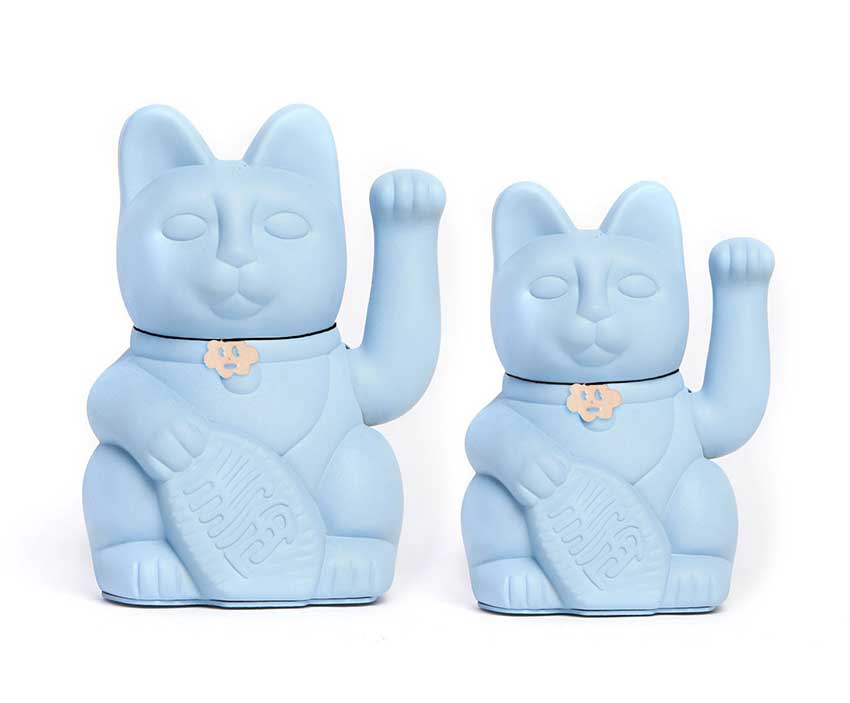 Chat Chanceux Bleu Clair Diminuto Cielo | Maneki Neko Lucky Cat boutique