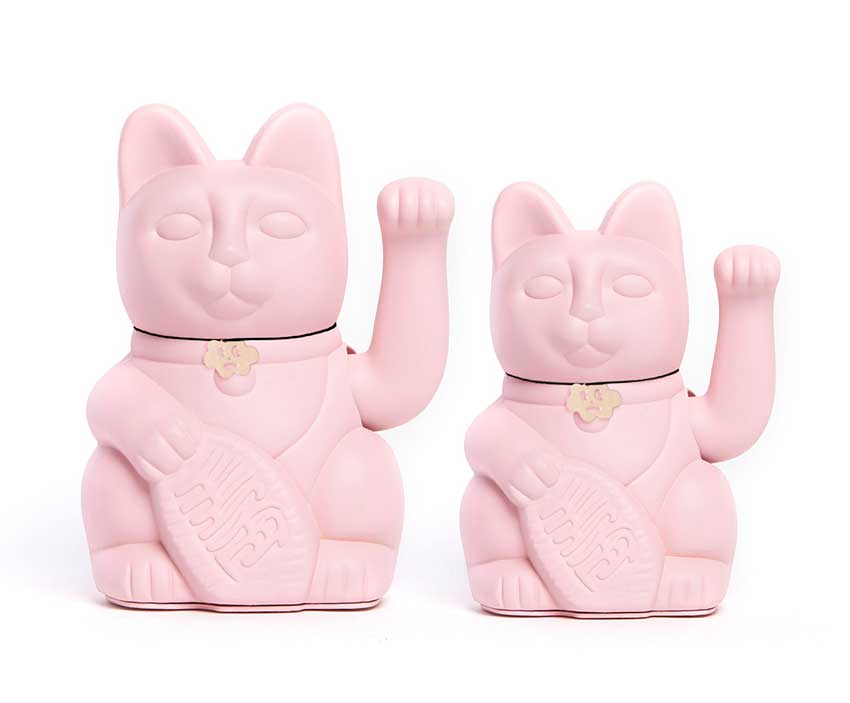 Chat Chanceux Rose Pale Diminuto Cielo | Maneki Neko Lucky Cat boutique